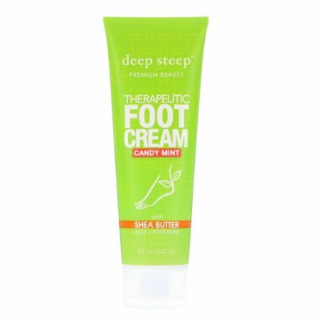 Deep Steep, セラビューテックフットクリーム、キャンディーミント、8液量オンス (237 ml)