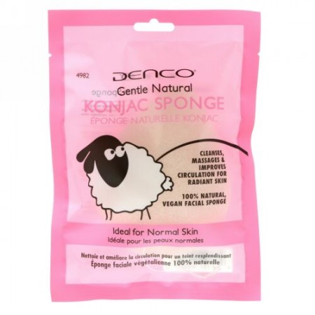 Denco, コンニャクスポンジ、ジェントルナチュラル、スポンジ1個 (Discontinued Item)