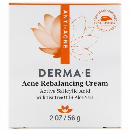 Derma E, Acne Rebalancing Cream, Active Salicylic Acid , 2 oz (56 g)