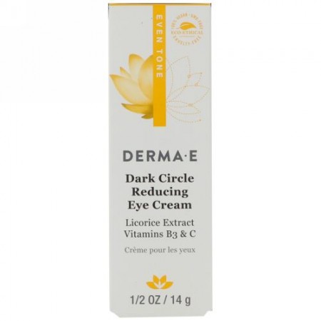 Derma E, 目の隈を緩和するアイクリーム、 1/2 oz (14 g) (Discontinued Item)