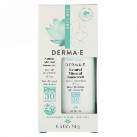 Derma E, ナチュラル ミネラル サンスクリーン、SPF 30、撥水 (Discontinued Item)
