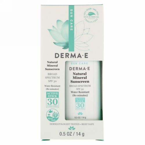 Derma E, ナチュラル ミネラル サンスクリーン、SPF 30、撥水 (Discontinued Item)