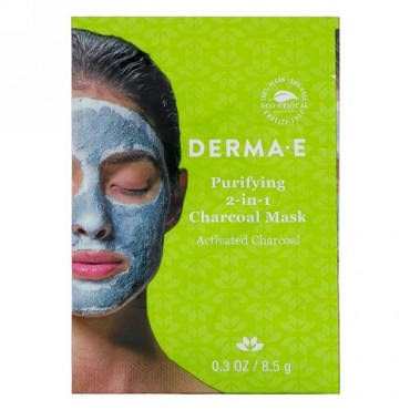 Derma E, ピュリファイング 2-in-1 炭マスク、0.3オンス (8.5 g)