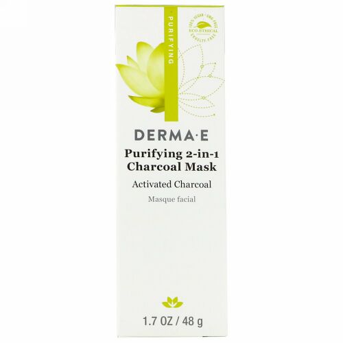 Derma E, ピュリファイング2-in-1木炭マスク、1.7オンス (48 g)