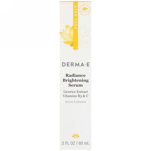 Derma E, ラディアンスブライトニングセラム、均一の肌色、2 fl oz (60 ml) (Discontinued Item)