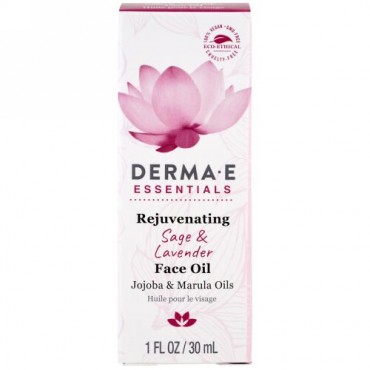 Derma E, Rejuvenating Face Oil, Sage & Lavender , 1 fl oz (30 ml) (Discontinued Item)