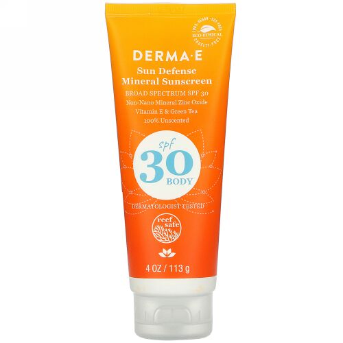 Derma E, Sun Defense Mineral Sunscreen, SPF 30, 4 oz (113 g)
