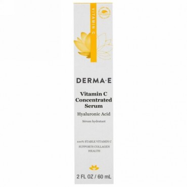 Derma E, ビタミンC  濃縮セラム、ヒアルロン酸