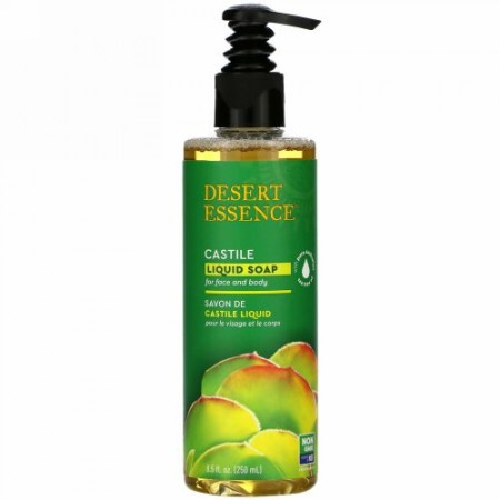 Desert Essence, Castile Liquid Soap with Pure Australian Tea Tree Oil, 8.5 fl oz (250 ml)