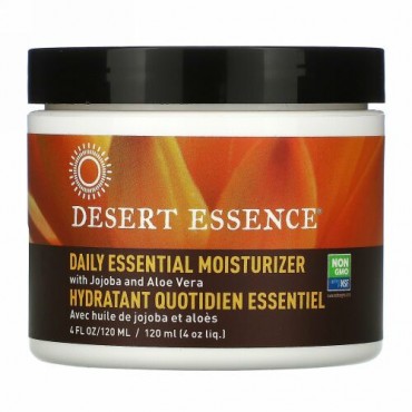 Desert Essence, デイリー･エッセンシャル･モイスチャライザー、4液量オンス(120 ml)