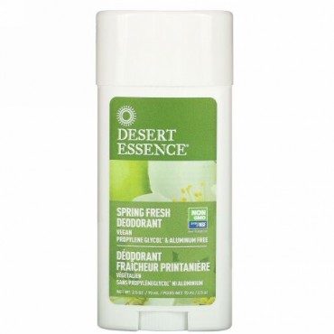Desert Essence, デオドラント、スプリングフレッシュ、2.5オンス（70 ml）