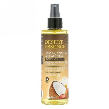 Desert Essence, Jojoba, Coconut & Chamomile Body Oil Spray, 8.28 fl oz (245 ml)