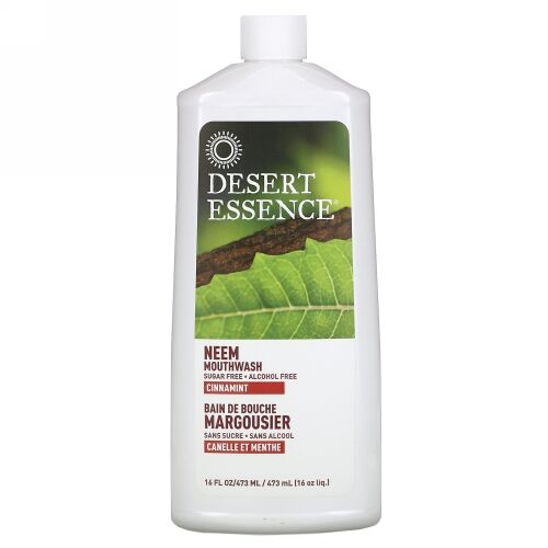 Desert Essence, ナチュラルニーム マウスウォッシュ、 シナミント、 16 fl oz (480 ml)