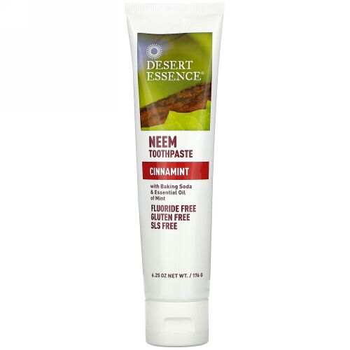 Desert Essence, ナチュラルニーム ハミガキ、 シナミント、 6.25 oz (176 g)