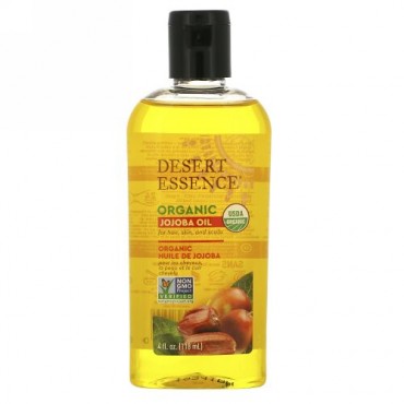 Desert Essence, オーガニックホホバ油、髪・肌・頭皮用、118ml（4液量オンス）