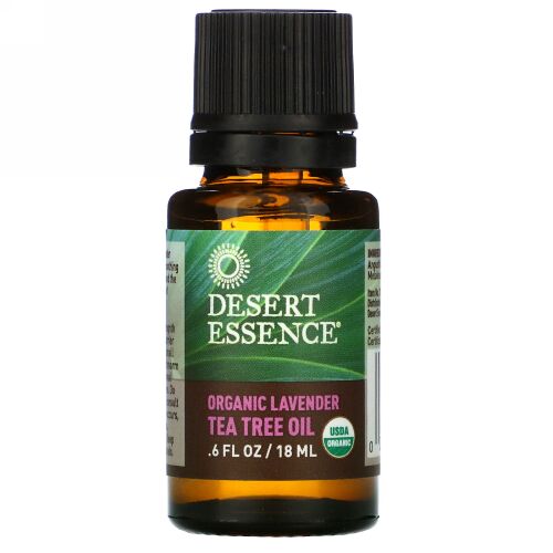 Desert Essence, オーガニック ラベンダー ティーツリーオイル, .6 液量オンス (18 ml)