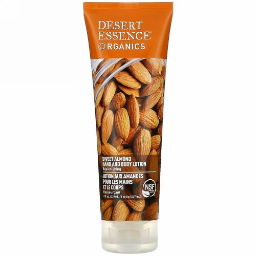 Desert Essence, オーガニクス, ハンド & ボディローション, アーモンド, 8 液量オンス (237 ml)