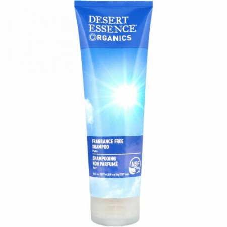 Desert Essence, Organics Shampoo, Fragrance Free, 8 fl oz (237 ml)