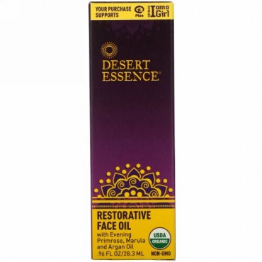 Desert Essence, リストラティブ（回復）フェイスオイル、.96液量オンス (28.3 ml)