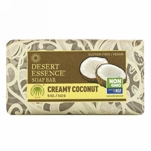 Desert Essence, 固形石鹸、クリーミーココナッツ、5 oz (142 g)