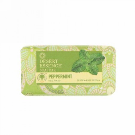 Desert Essence, 固形石鹸、ペパーミント、5 oz (142 g) (Discontinued Item)