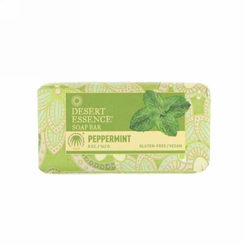 Desert Essence, 固形石鹸、ペパーミント、5 oz (142 g) (Discontinued Item)
