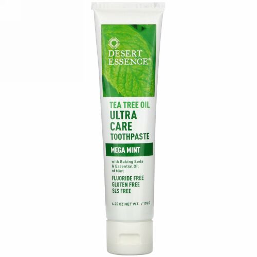 Desert Essence, ティーツリー・ウルトラケア練り歯磨き、メガミント、6.25 oz (176 g)