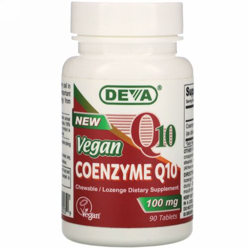 Deva, ビーガン・コエンザイムQ10、100mg、90錠