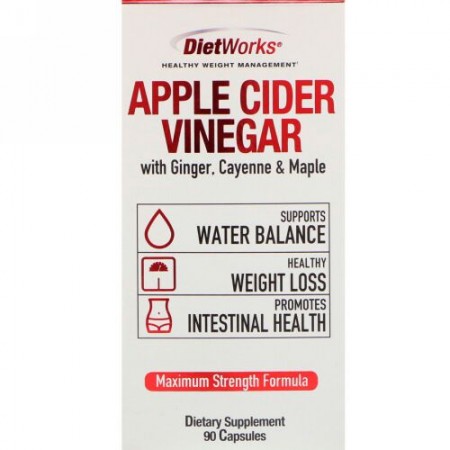 DietWorks, アップルサイダービネガー、90錠