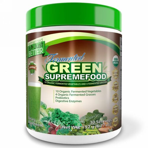 Divine Health, Fermented Green SupremeFood, Unsweetened, 6.77 oz (192 g) (Discontinued Item)