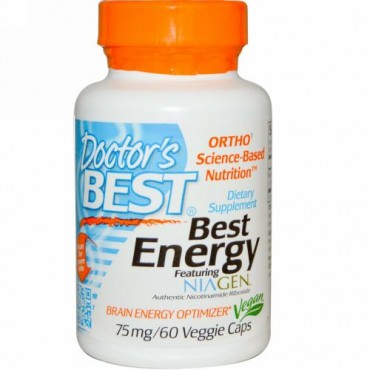 Doctor's Best, ベスト・エネルギー フィーチャリング・Niagen™, 75 mg, 60 ベジカプセル (Discontinued Item)