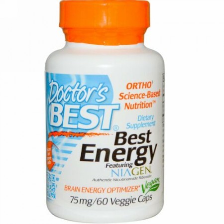 Doctor's Best, ベスト・エネルギー フィーチャリング・Niagen™, 75 mg, 60 ベジカプセル (Discontinued Item)