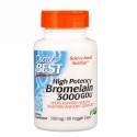 Doctor's Best, ブロメライン3000 GDU、高いサポート力、500mg、ベジカプセル90粒