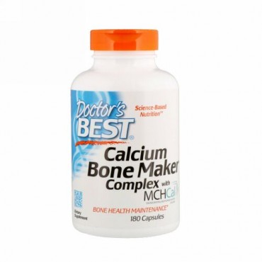 Doctor's Best, カルシウム骨メーカー複合体、MCHカル、180カプセル