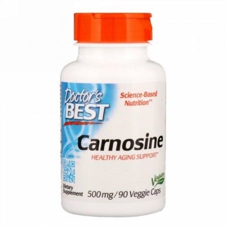 Doctor's Best, カルノシン（Carnosine）, 500 mg, 90粒（ベジタリアンカプセル）
