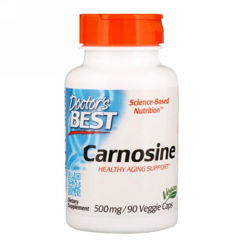Doctor's Best, カルノシン（Carnosine）, 500 mg, 90粒（ベジタリアンカプセル）
