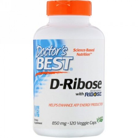 Doctor's Best, BioEnergy（バイオエネルギー）リボース配合D‐リボース、850mg、植物性カプセル120粒