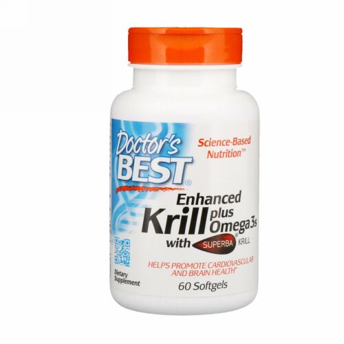Doctor's Best, Superba（スパーバ）クリル入り強化クリル（オメガ3配合）、ソフトジェル60粒