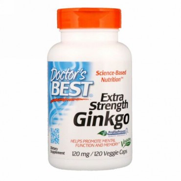 Doctor's Best, Extra Strength Ginkgo、120 mg、植物性カプセル 120粒