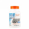 Doctor's Best, グルコサミンコンドロイチンMSM OptiMSM入り、植物性カプセル 120粒