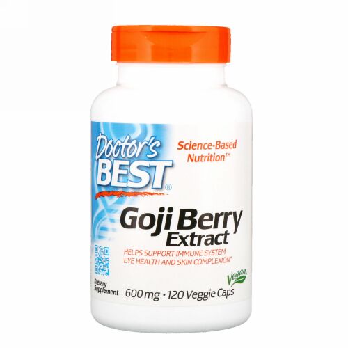 Doctor's Best, ベストゴジベリーエキス, 600 mg, 120 ベジキャップス