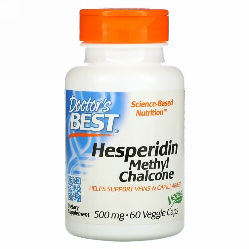 Doctor's Best, ベスト ヘスペリジン, メチルカルコン, 500 mg, 60 ベジタブルカプセル