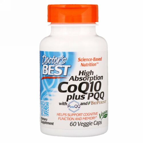 Doctor's Best, 高吸収性コエンザイムQ10＋PQQ、ベジカプセル60粒