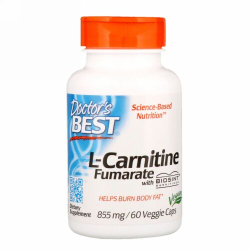 Doctor's Best, Biosintカルニチン配合 L-カルニチンフマル酸、855 mg、植物性カプセル 60粒