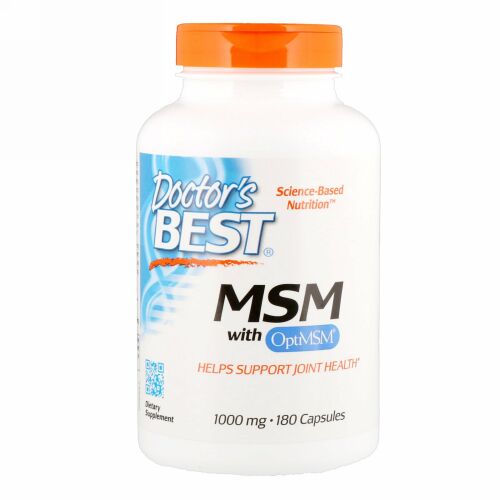 Doctor's Best, MSM OptiMSM入り、1,000 mg、180粒