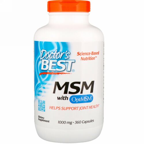 Doctor's Best, MSM OptiMSM（オプティMSM）配合、1,000mg、360粒