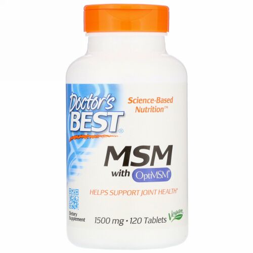 Doctor's Best, MSM OptiMSM入り、、1,500 mg、120粒
