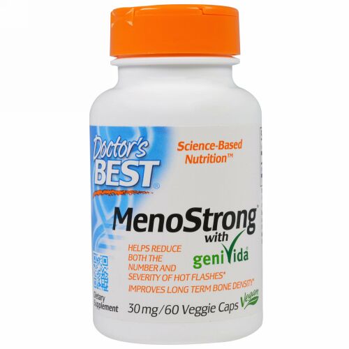 Doctor's Best, ゲニヴィーダ入りメノストロング、30 mg、ベジキャップ60錠 (Discontinued Item)
