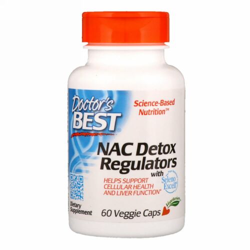 Doctor's Best, NAC Detoxデトックスレギュレーター、ベジキャップ60錠