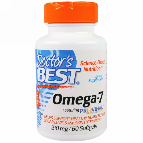 Doctor's Best, オメガ7, 210 mg, 60錠 (ソフトジェル) (Discontinued Item)